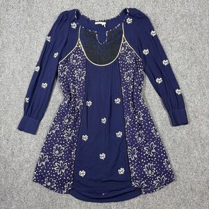 Anthropologie Embroidered Dahlia Shift Floreat Dress Size 04